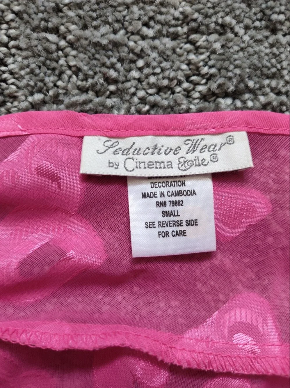 Pink Chemise With Marabou Trim